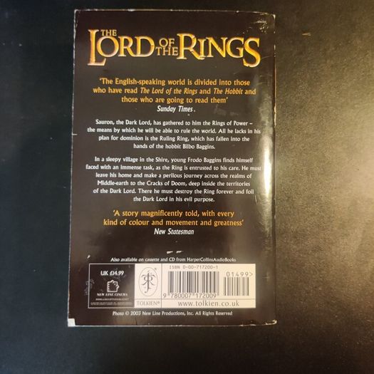 Lord of the Rings trilogy book