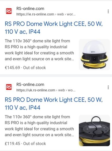 RS Pro Dome Light - Reduced