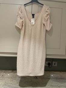 ladies dress cream
