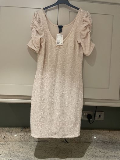 ladies dress cream