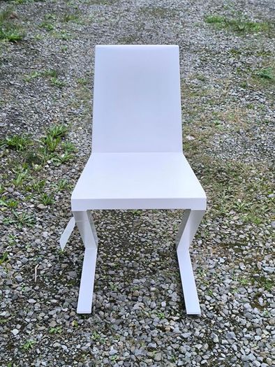 Minimalist Brutalist Metal "Shadow Chair"  Unique Artist One-Off