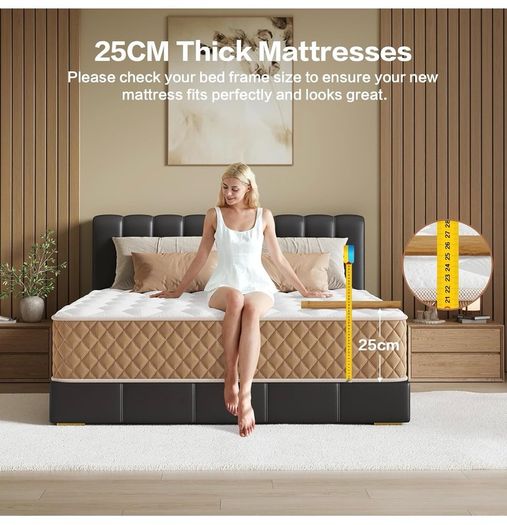 Single Mattress 3FT Memory Foam Mattress, 7-Zone Pocket Sprung Single Bed Mattress