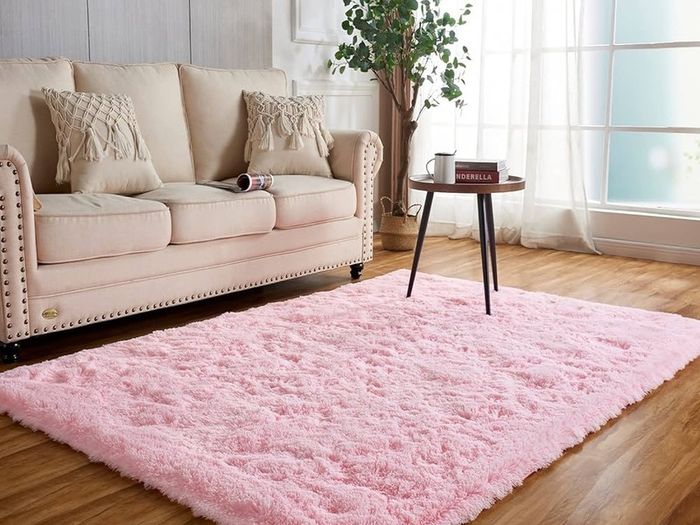 MULTIPLE COLOURS AVAILABLE Small Fluffy Rugs Washable Long Plush Rugs, Bedroom Soft Pile Rug Carpets Bedroom Mats Home Decoration (Beige,60x120 cm) FREE EXPRESS SHIPPING