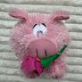 Plush Pig Paws with flowers pink Paws Dirty Please look at the pictures Image 2