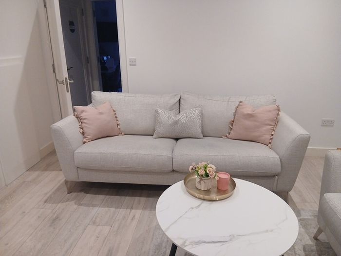 Beige sofa only 2 years old
