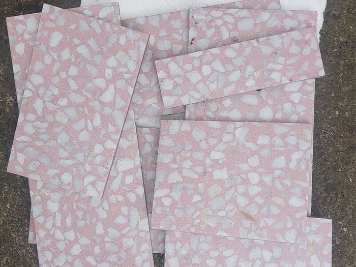 30cm x 30cm Vives Farnese Amalfi Rosa pink and white Italian mosaic ceramic tiles for sale