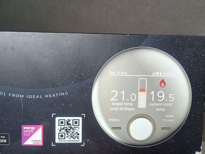 Ideal Halo combi wifi thermostat