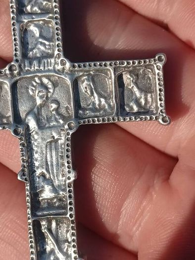German Orthodox Silver Heavy Crucifix(Circa 1850)..22 grams