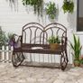 Outdoor Iron Rocking Chair-Bronze Red (FREE POSTAGE) Image 3