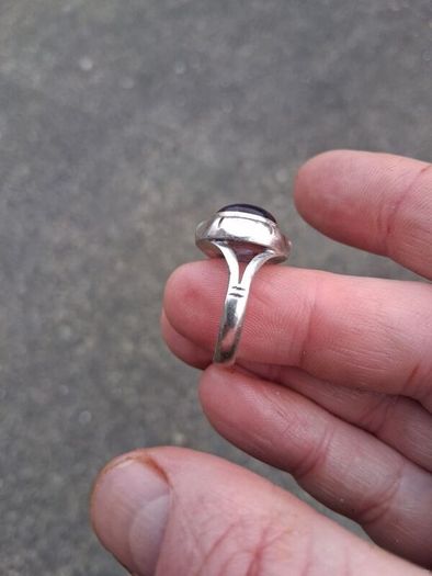 Vintage Amethyst Sterling Silver Ring(7.2g)