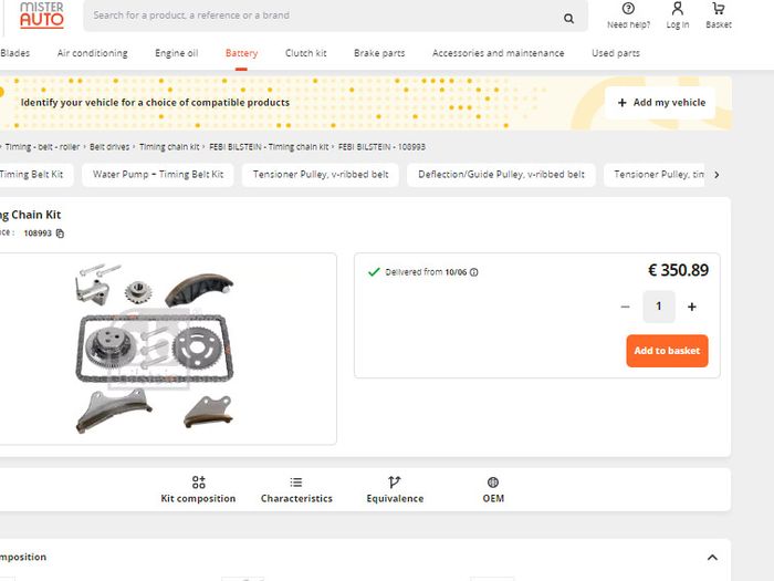Opal/Vauxhall Timing Chain Kit for Astra, Insignia, Moka, Zafira
