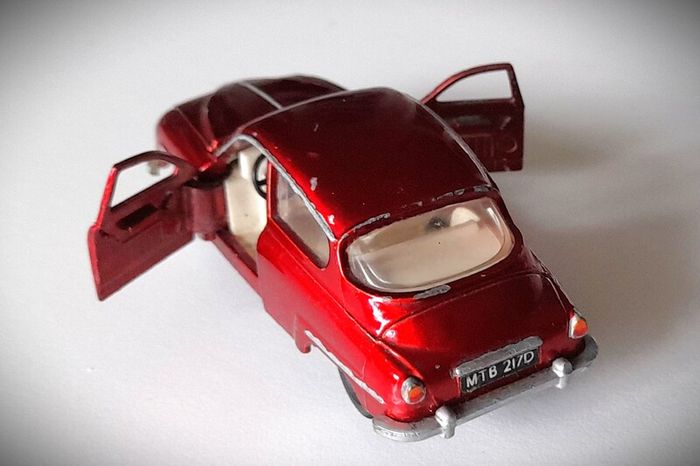 Diecast Vintage Dinky Toys Saab 96 Met. Red - Good Condition/No Box