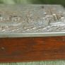 Vintage Wooden Cigarette Box with ship galleons decoration Image 2
