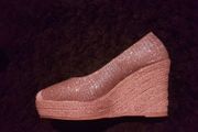 beautiful gold glitter wedges BNWOT