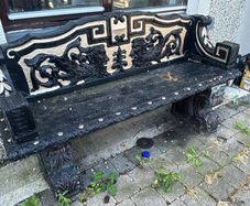 concrete garden bench
