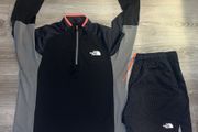 The north face 1/4 zip set