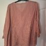 powder pink cotton shirt with embroidery XL Image 4