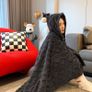 Brand New Girls' Hooded Poncho Soft Scarf Blanket Cape - Microfiber Winter Warm Image 4