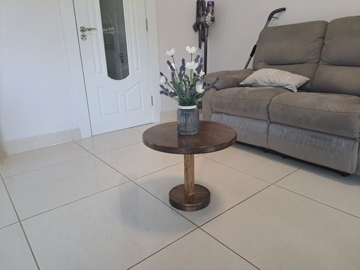 Beautiful little coffee table made from reclaimed wood.