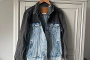 Levi's Black and Blue Denim Jacket Men's Large