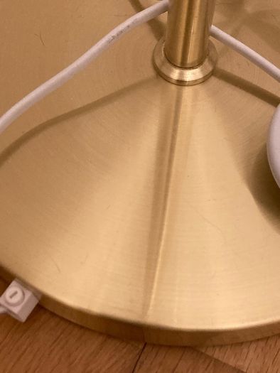 Floor Lamp Gold and Frosted Glass