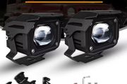 Two Lights, 3-Inch Auxiliary Motorcycle Lights with White Illumination, High Lumens,