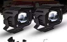 Two Lights, 3-Inch Auxiliary Motorcycle Lights with White Illumination, High Lumens,