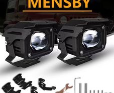 Two Lights, 3-Inch Auxiliary Motorcycle Lights with White Illumination, High Lumens,