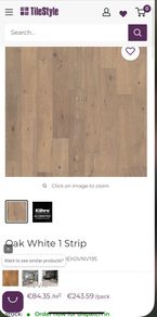 5.78 m2 of wood floor Oak White - Matt Lacquered