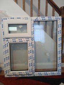 White PVC window - new - no handles - 1020x1045