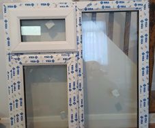 White PVC window - new - no handles - 1020x1045