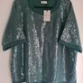 Womens Rd Williams Emerald Green Sequin Short Sleeve Jumper Sweater Size Uk 20-22  Eu 48-50 Brand New Bnwt Image 2