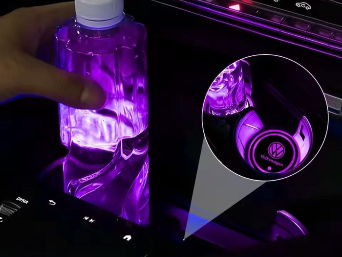 volkswagen interior cup led lights