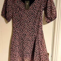 Floral Asymmetrical Hem Dress Wednesdays Girl Size XS