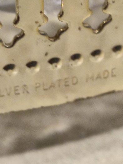Rare find  Vintage Divided Dish 3 Sections - Daisy and Button Pattern - Made in France IN SILVER PLATED HOLDER