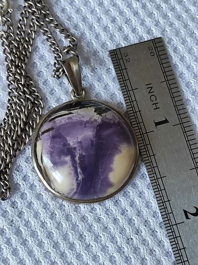 Sterling silver natural stone necklace