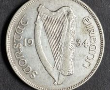 Ireland 1934 Half Crown silver coin