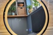 LED Bathroom Mirror Black Frame Antifog Defogger