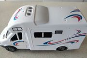 Toy Campervan - White with blue and red decals