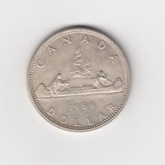 CANADA 1966 Dollar, 80% silver coin (No. 306)