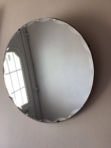 Art Deco Circular Bevelled Edge Mirror