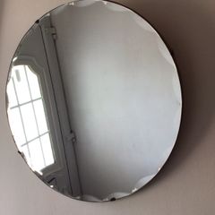 Art Deco Circular Bevelled Edge Mirror