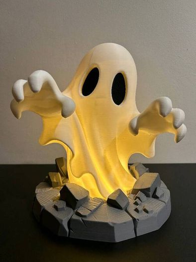 Halloween Ghost LED Lamp Spooky 3D Printed Decoration