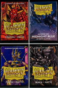 1x Pack of 60 Small Matte Dragon Shield Card Sleeves Japanese Yugioh Cardfight Protection New