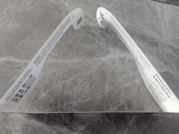 Certified Eclipse glasses ISO 12312-2