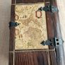 Vintage Style Wooden Map Chest Storage Trunk  Great Condition Image 2