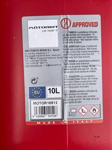 Petrol can 10 L