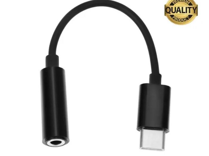 Black USB C Type C to 3.5mm Audio Adapter Cable Headphones Earphone Converter