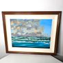Seascape Oil on Canvas Painting 32/26in Image 2