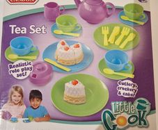Casdon Little Cook Tea Set 32 Piece Kids Tea Party Playset Cups Plates Toy NEW